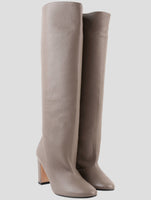 Kiton Taupe Leather Boots