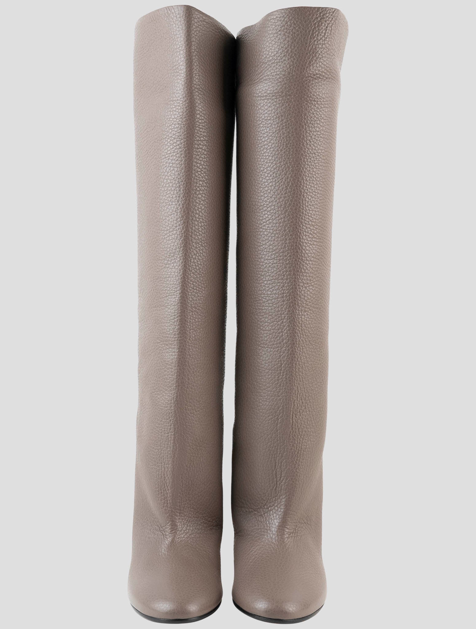 Kiton Taupe Leather Boots