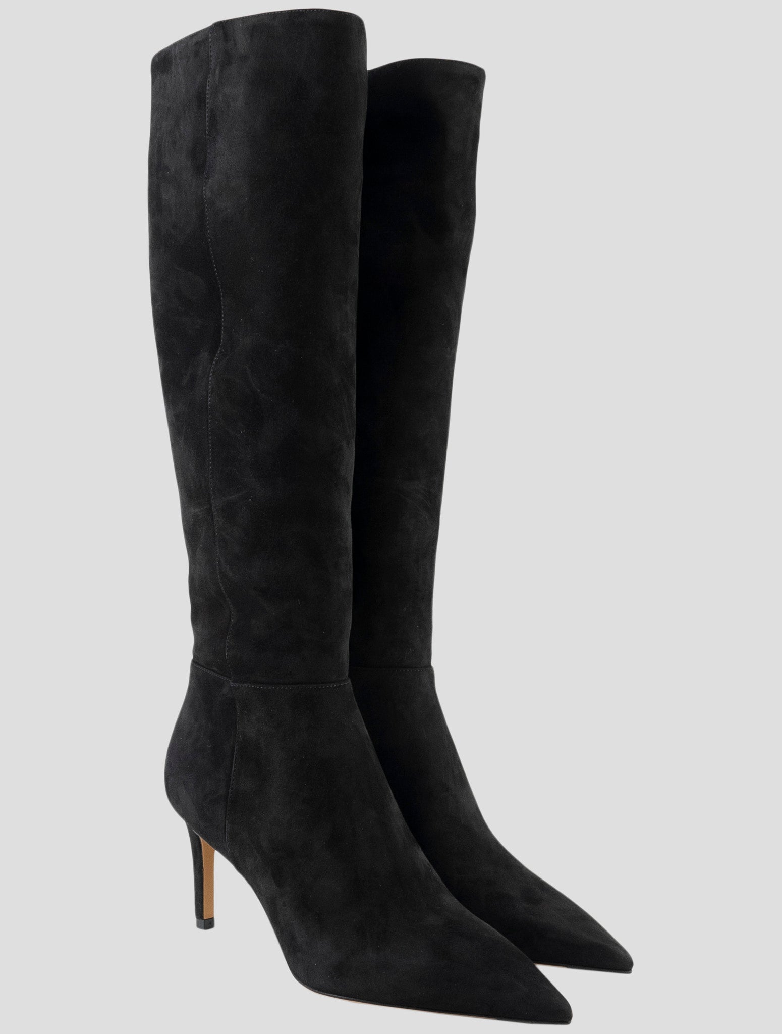 Kiton Black Leather Suede  Boots