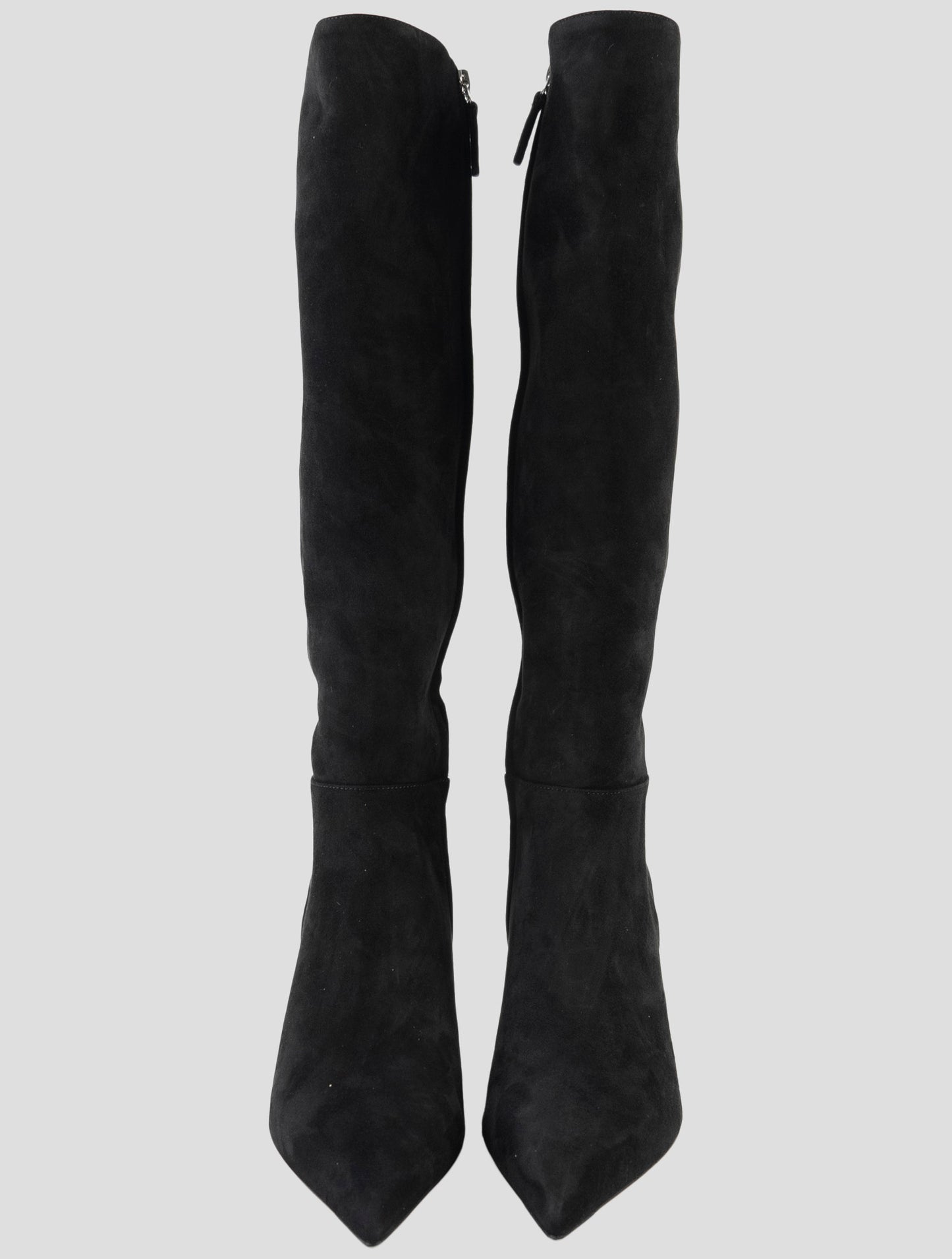 Kiton Black Leather Suede  Boots