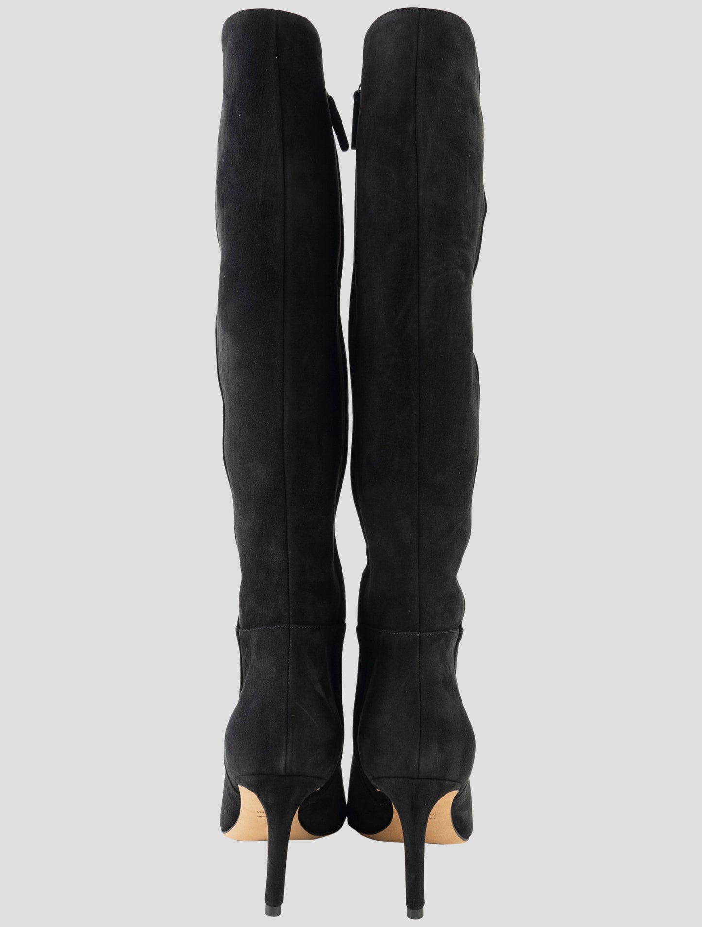 Kiton Black Leather Suede  Boots