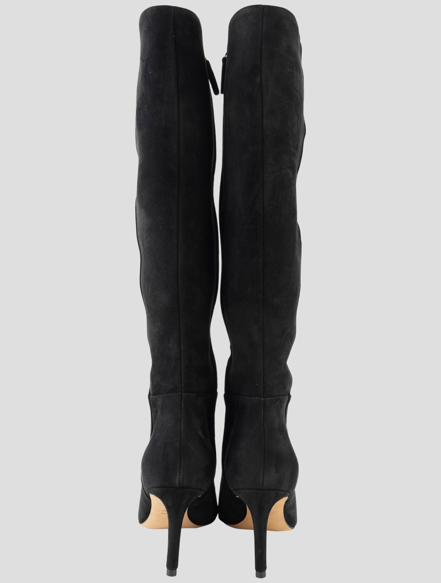 Kiton Black Leather Suede  Boots