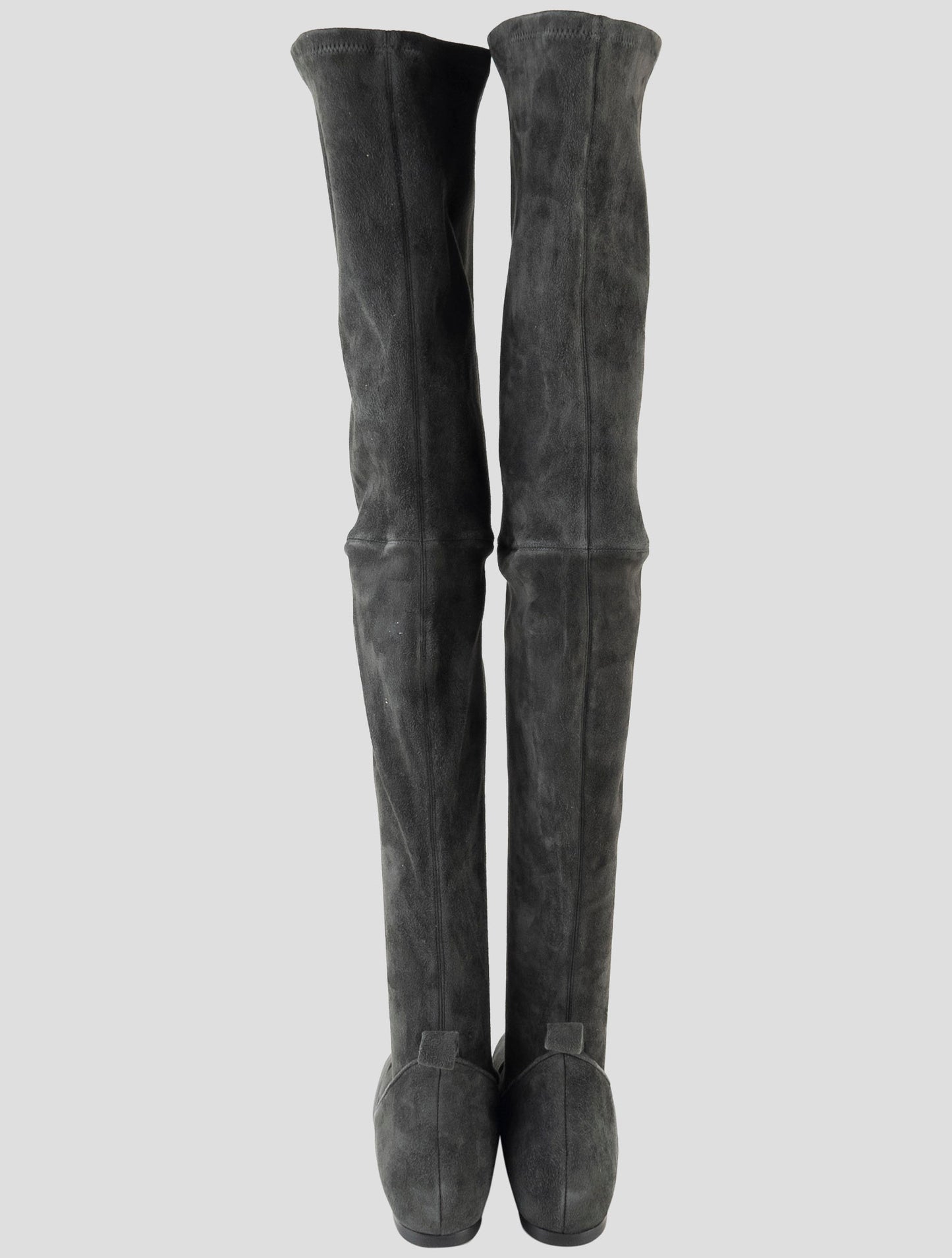 Kiton Gray Leather Suede  Boots