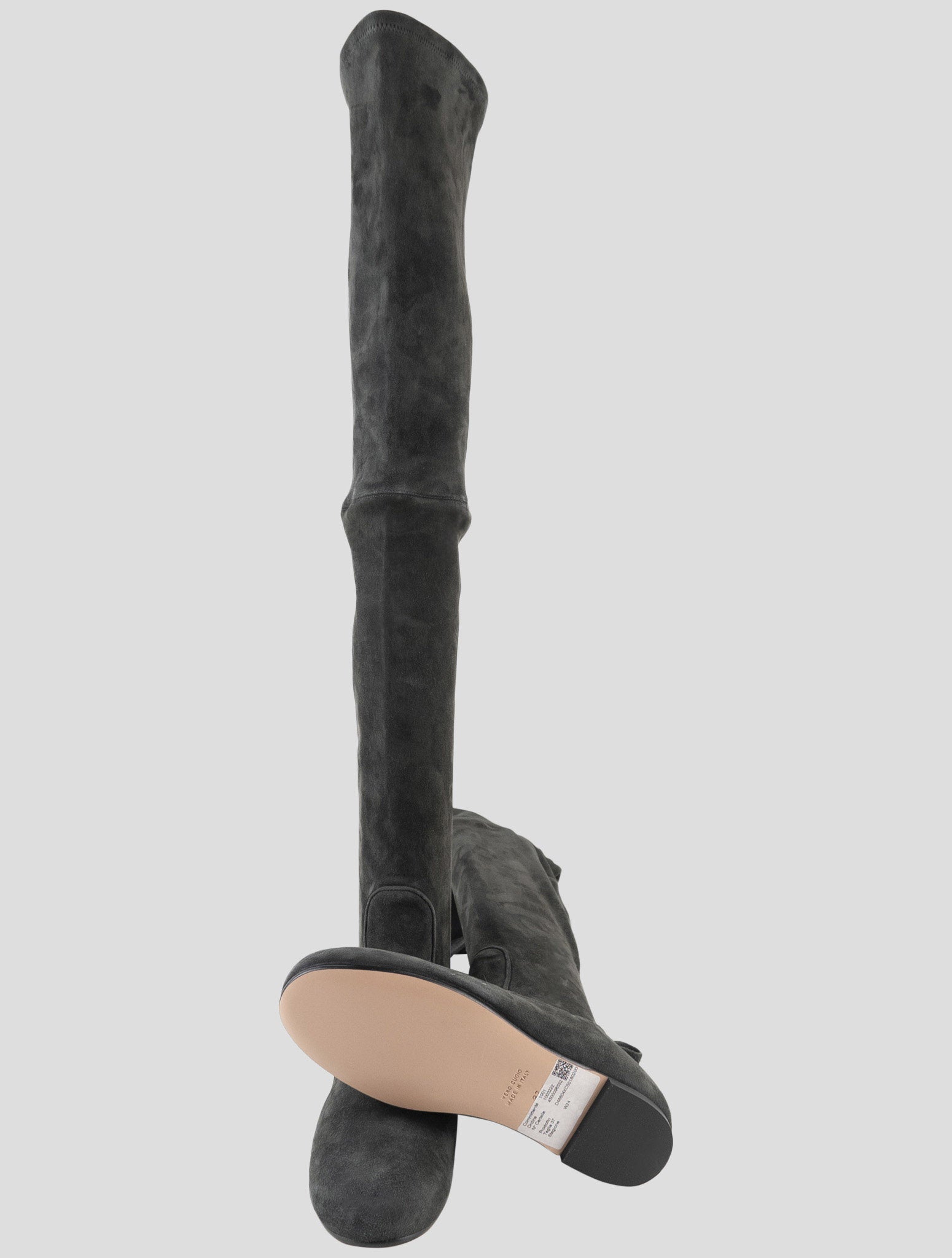 Kiton Gray Leather Suede  Boots