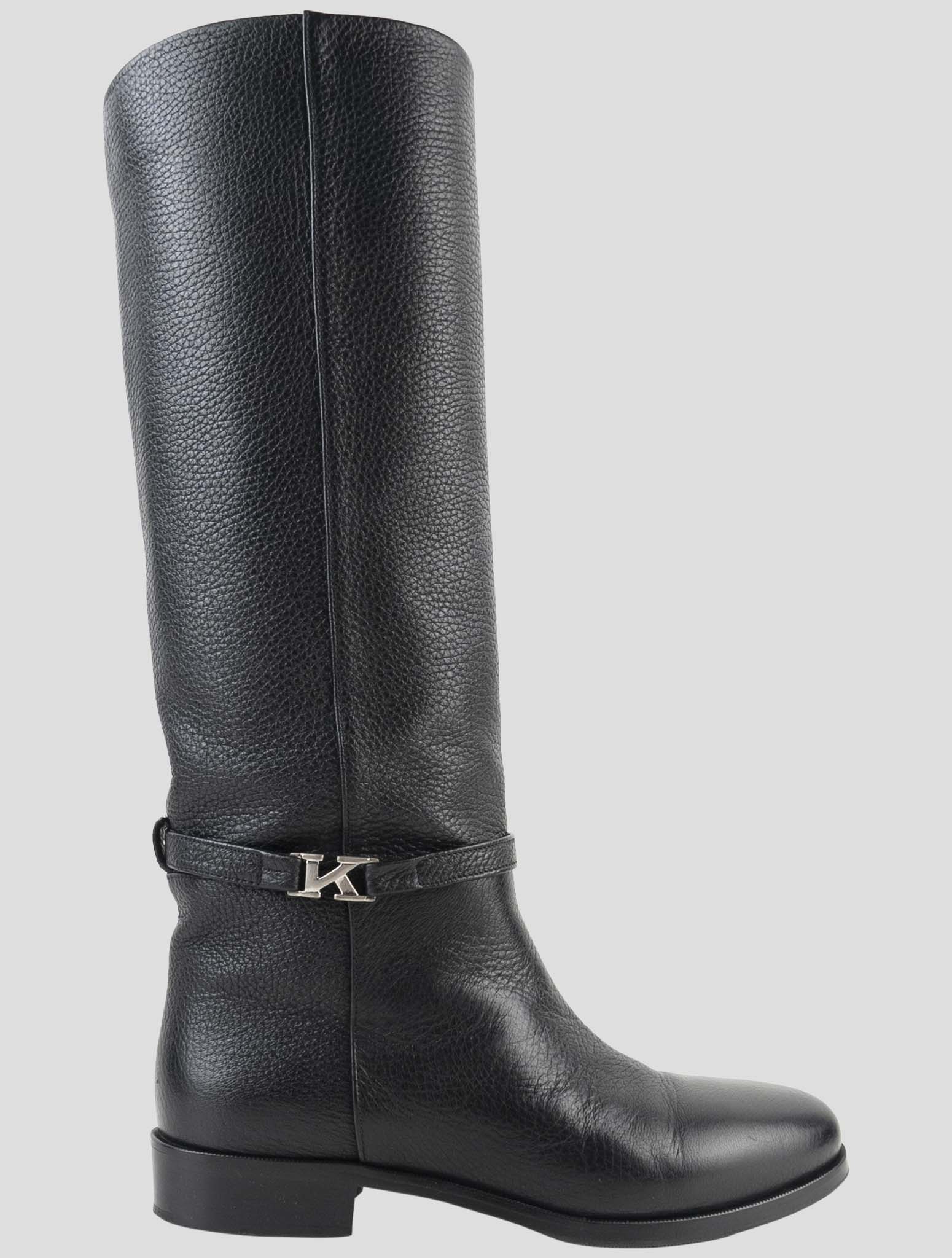 Kiton Black Leather Boots