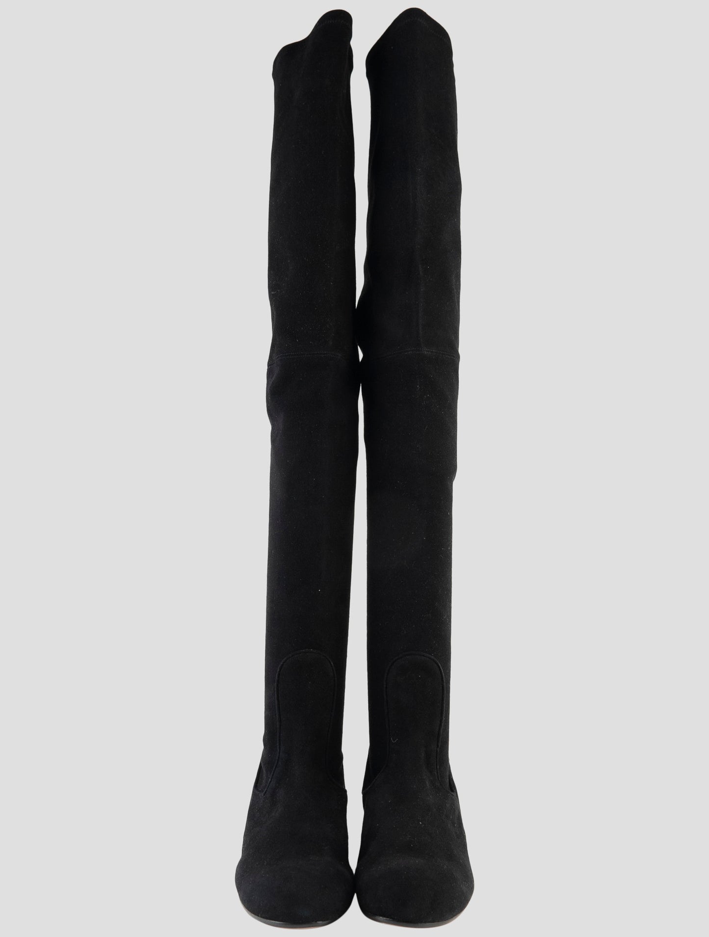 Kiton Black Leather Suede Boots