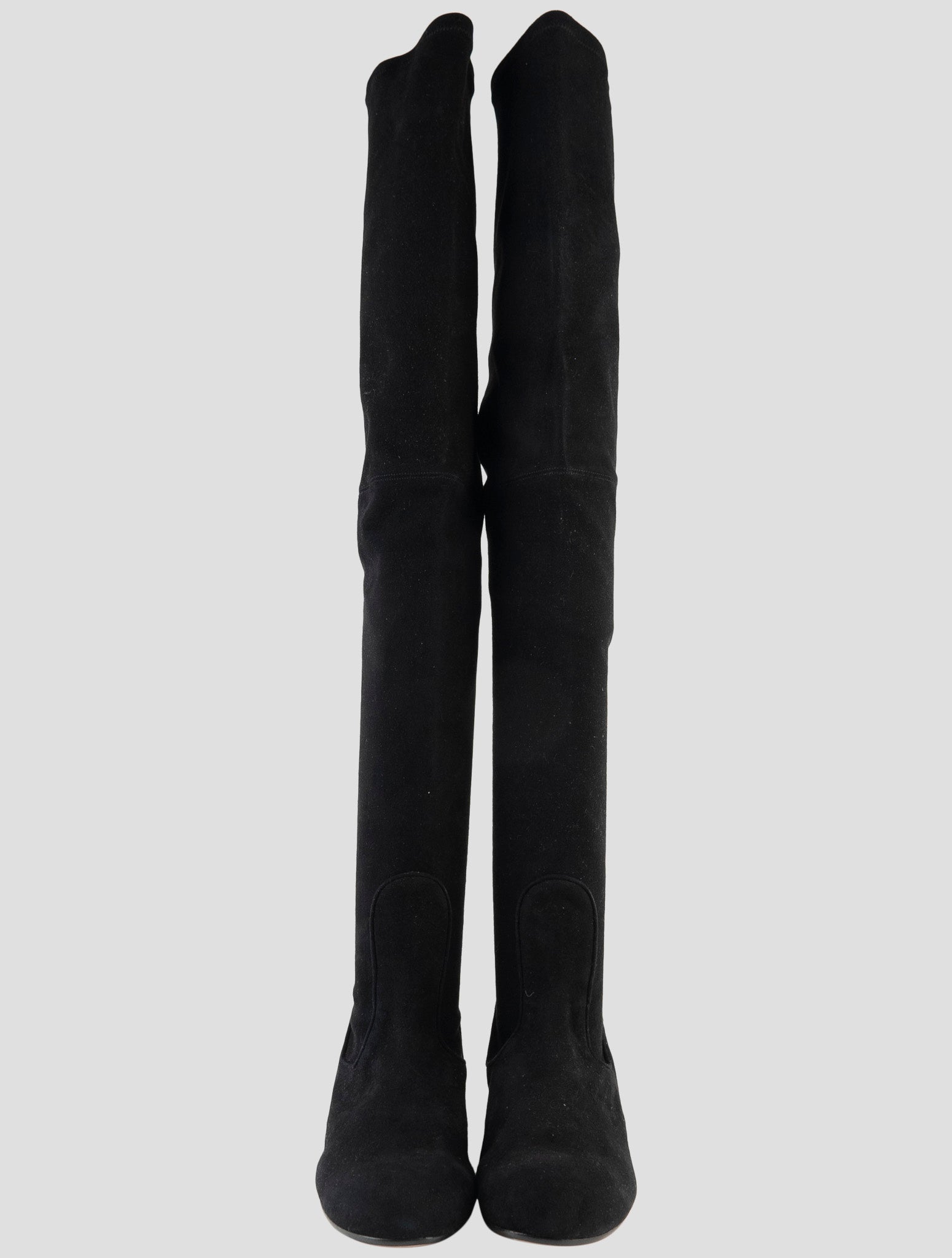 Kiton Black Leather Suede Boots