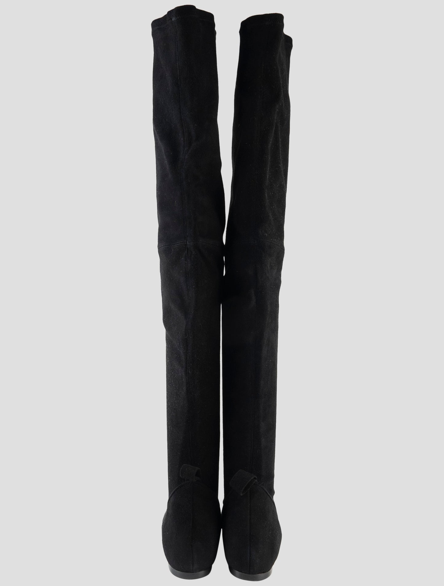 Kiton Black Leather Suede Boots