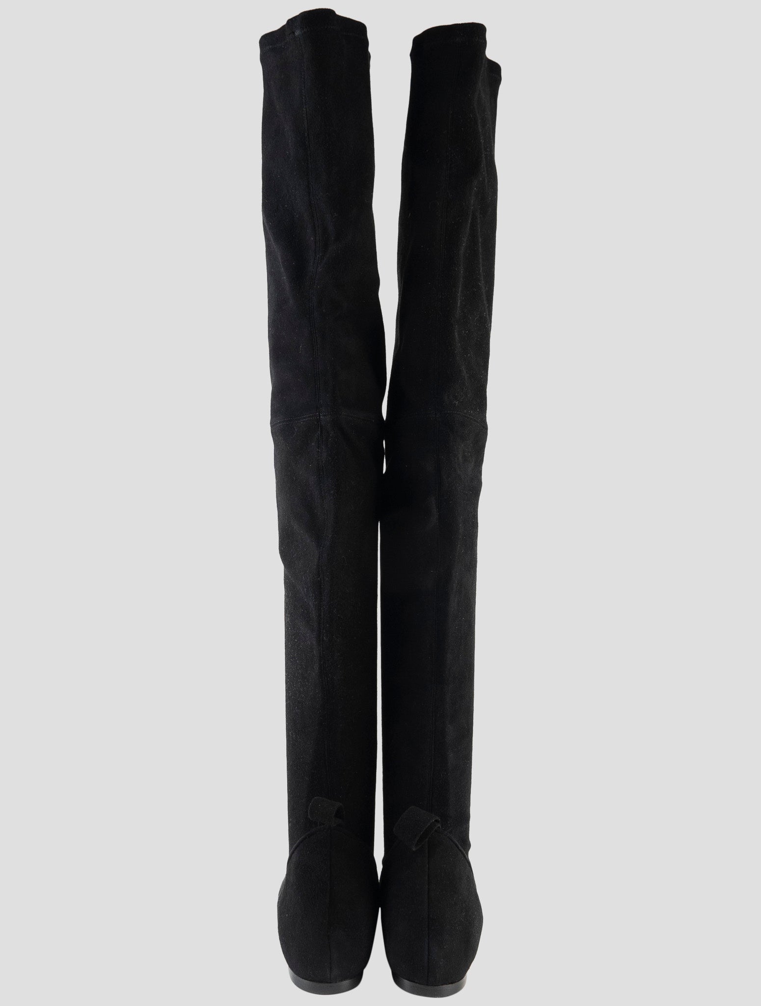 Kiton Black Leather Suede Boots