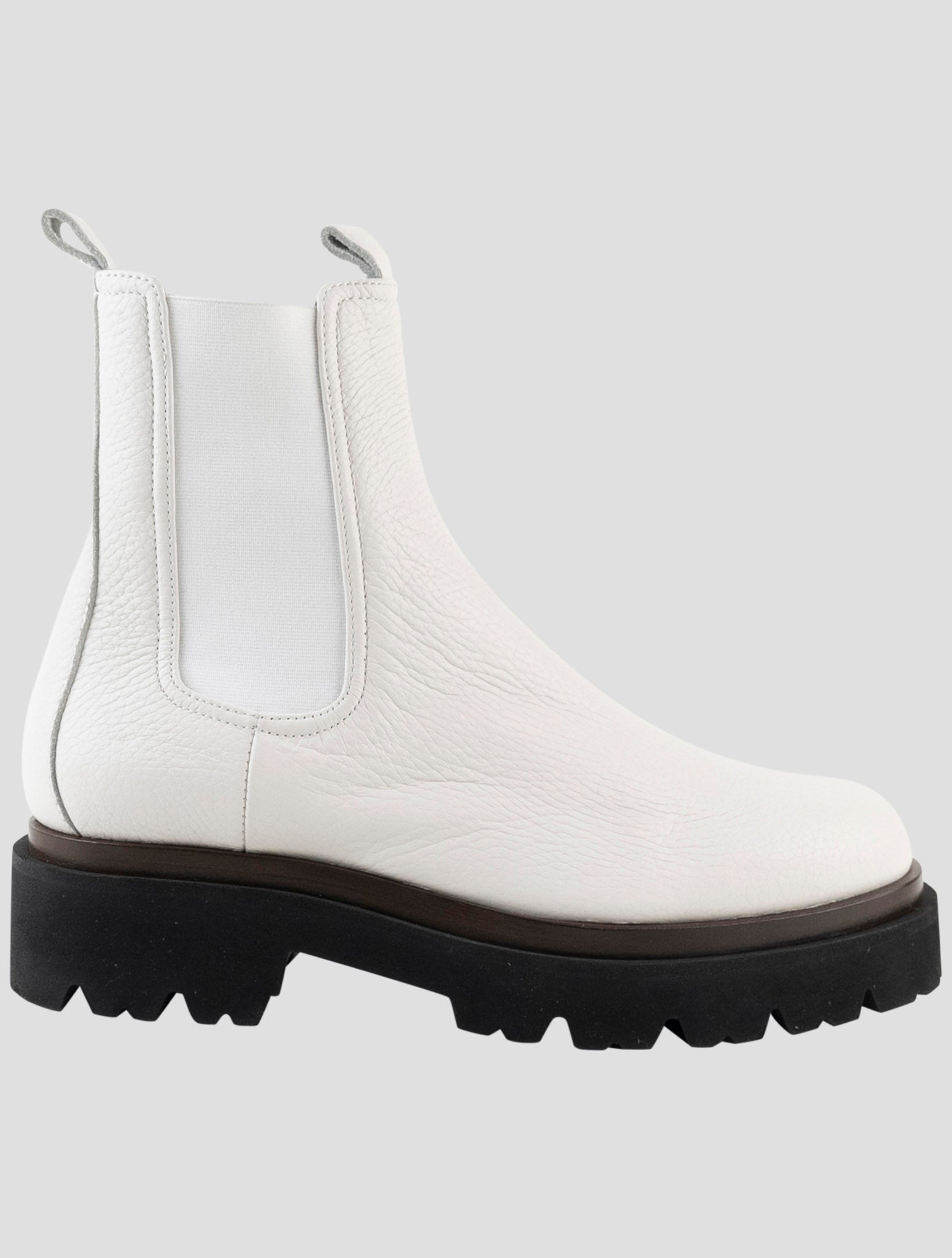 Kiton White Leather Boots