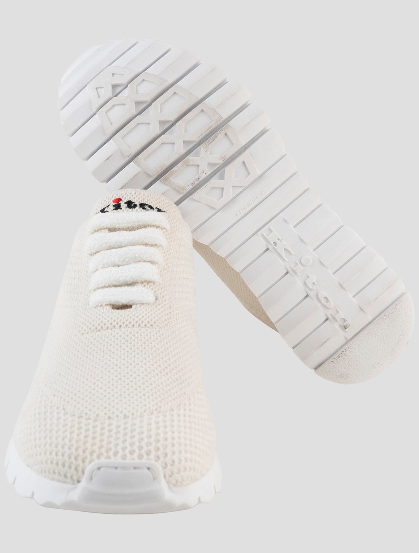 Kiton White Cashmere Sneakers