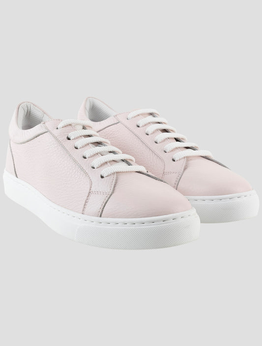 Kiton Pink Leather Sneakers