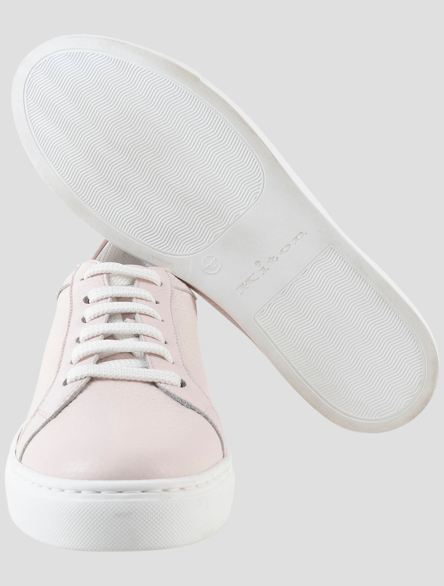 Kiton Pink Leather Sneakers