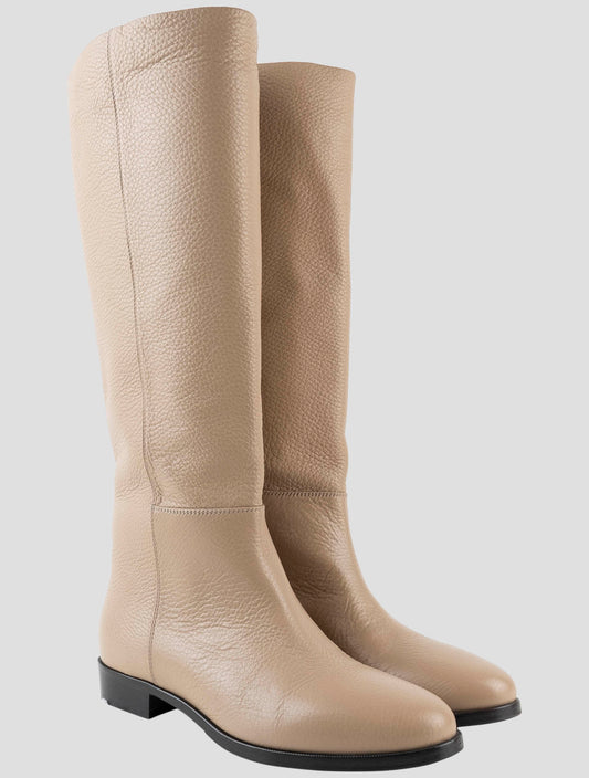 Kiton Beige Leather Boots