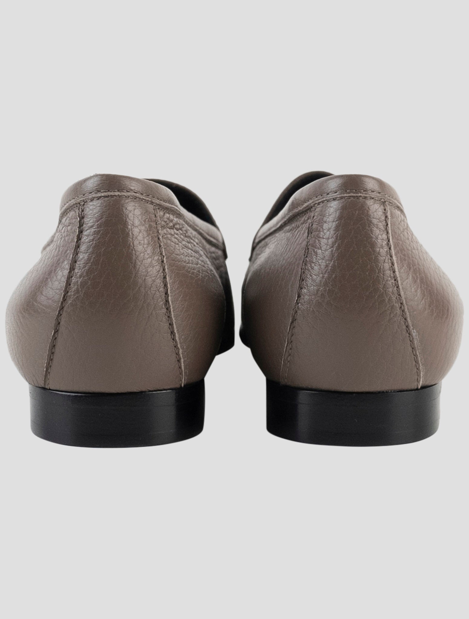 Kiton Taupe Leather Sneakers