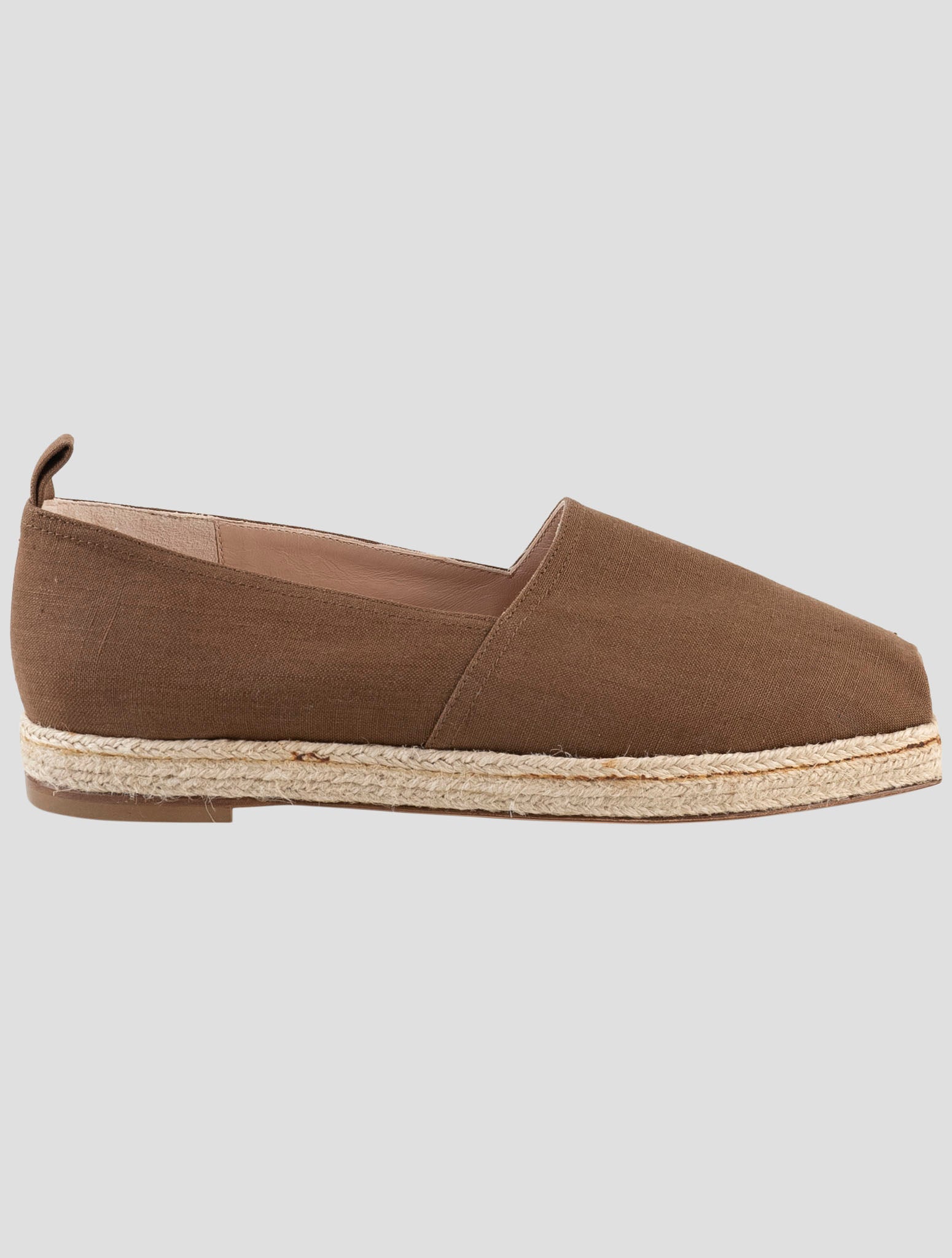 Kiton Brown Linen Espadrillas