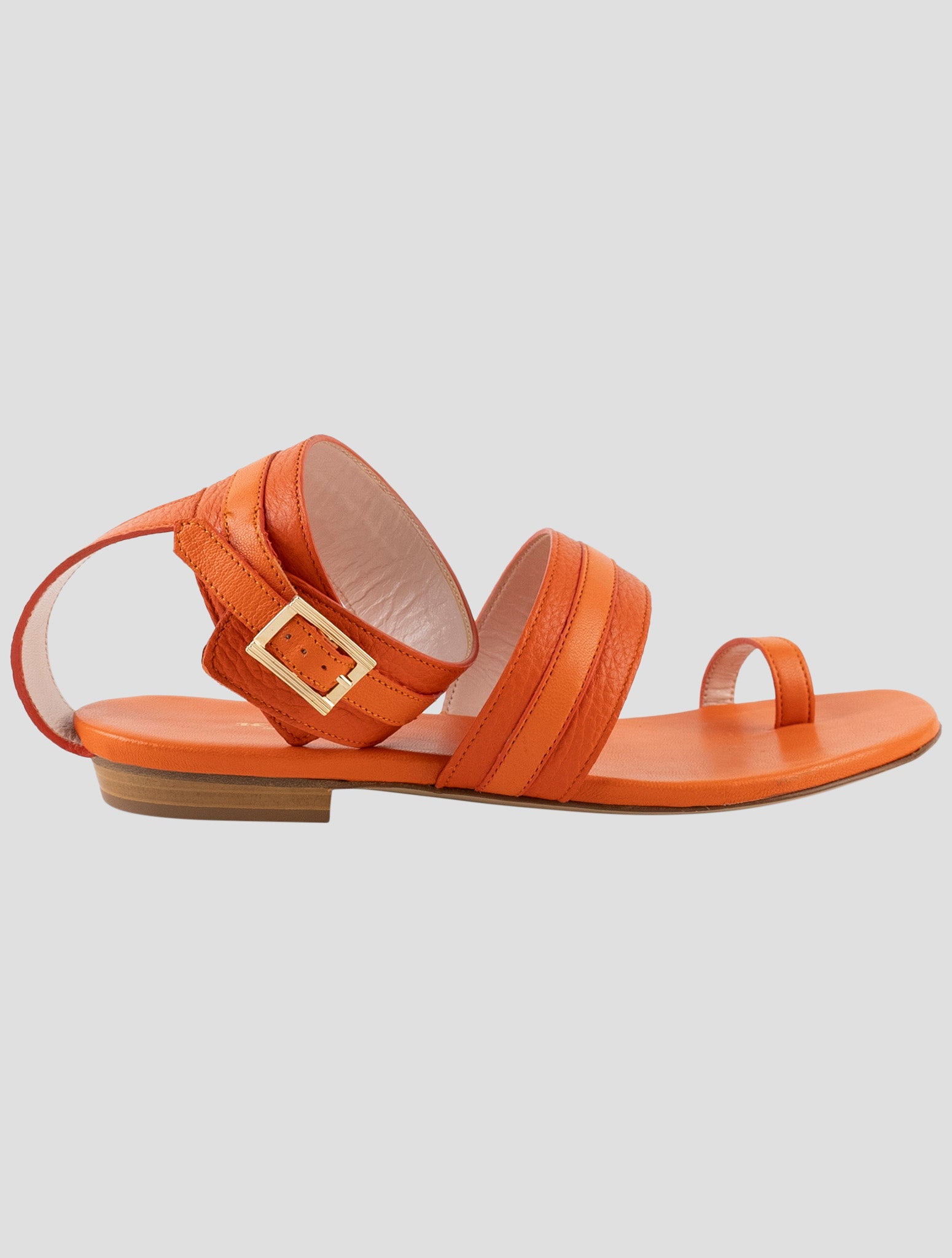 Kiton Orange Leather Slingback