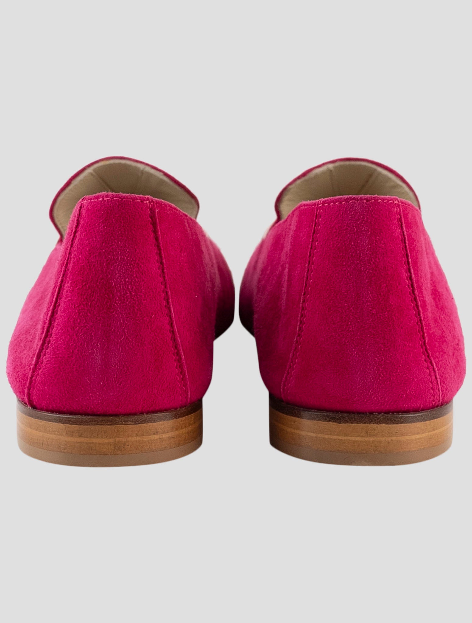Kiton Fucsia Leather Suede Loafers