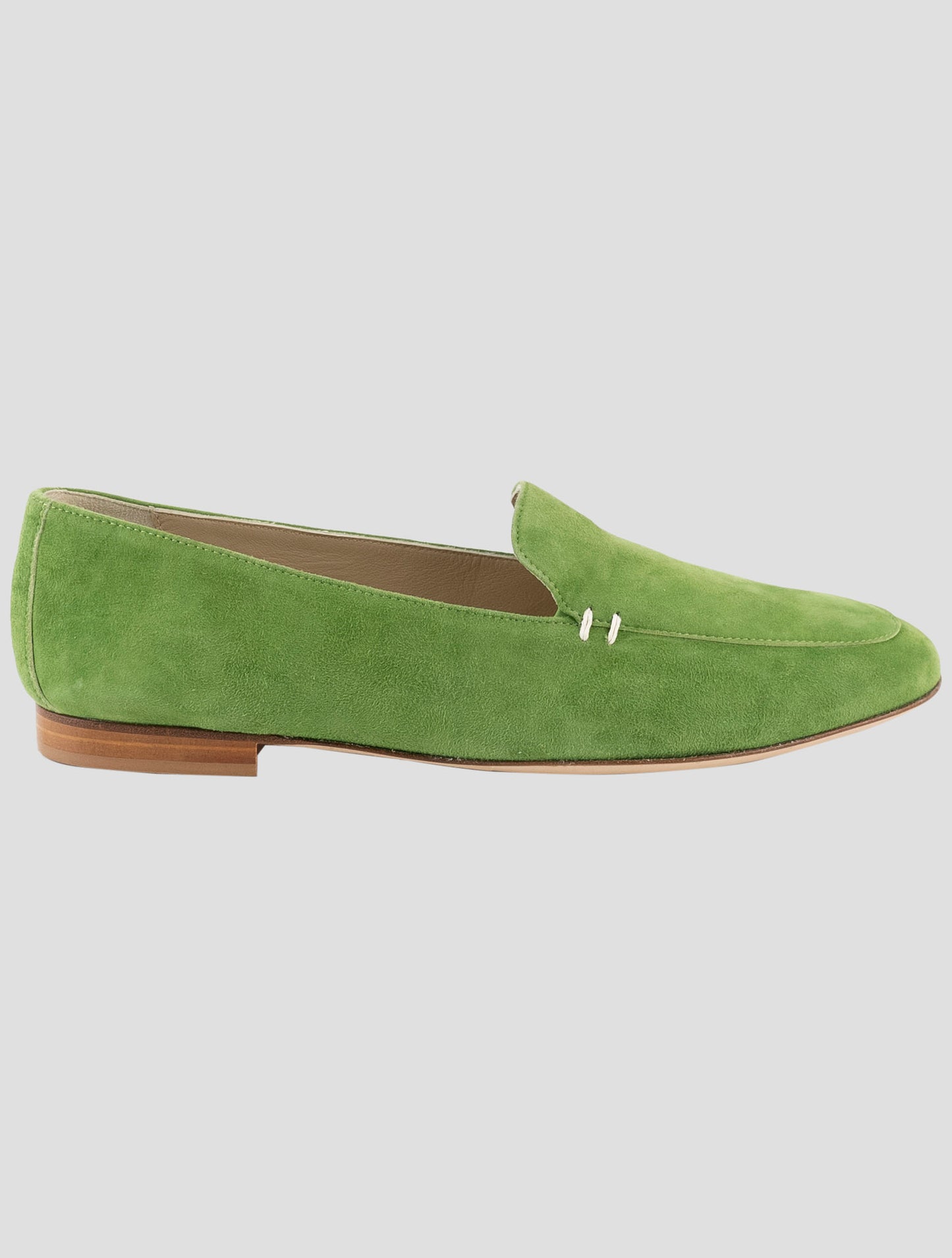 Kiton Green Leather Suede Loafers