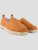 Kiton Brown Linen Espadrillas