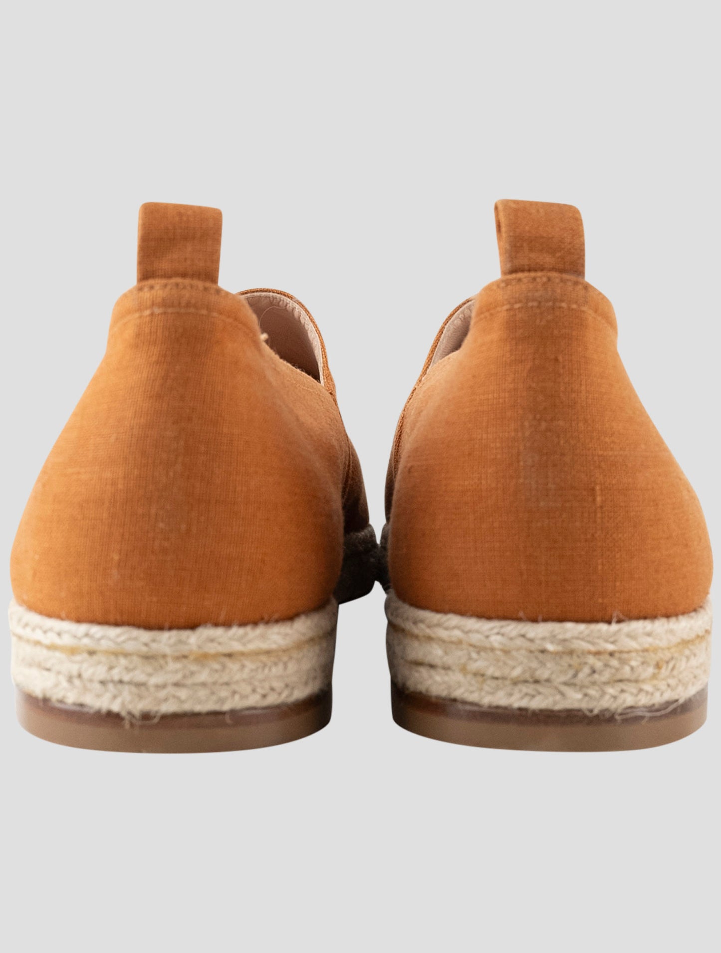 Kiton Brown Linen Espadrillas