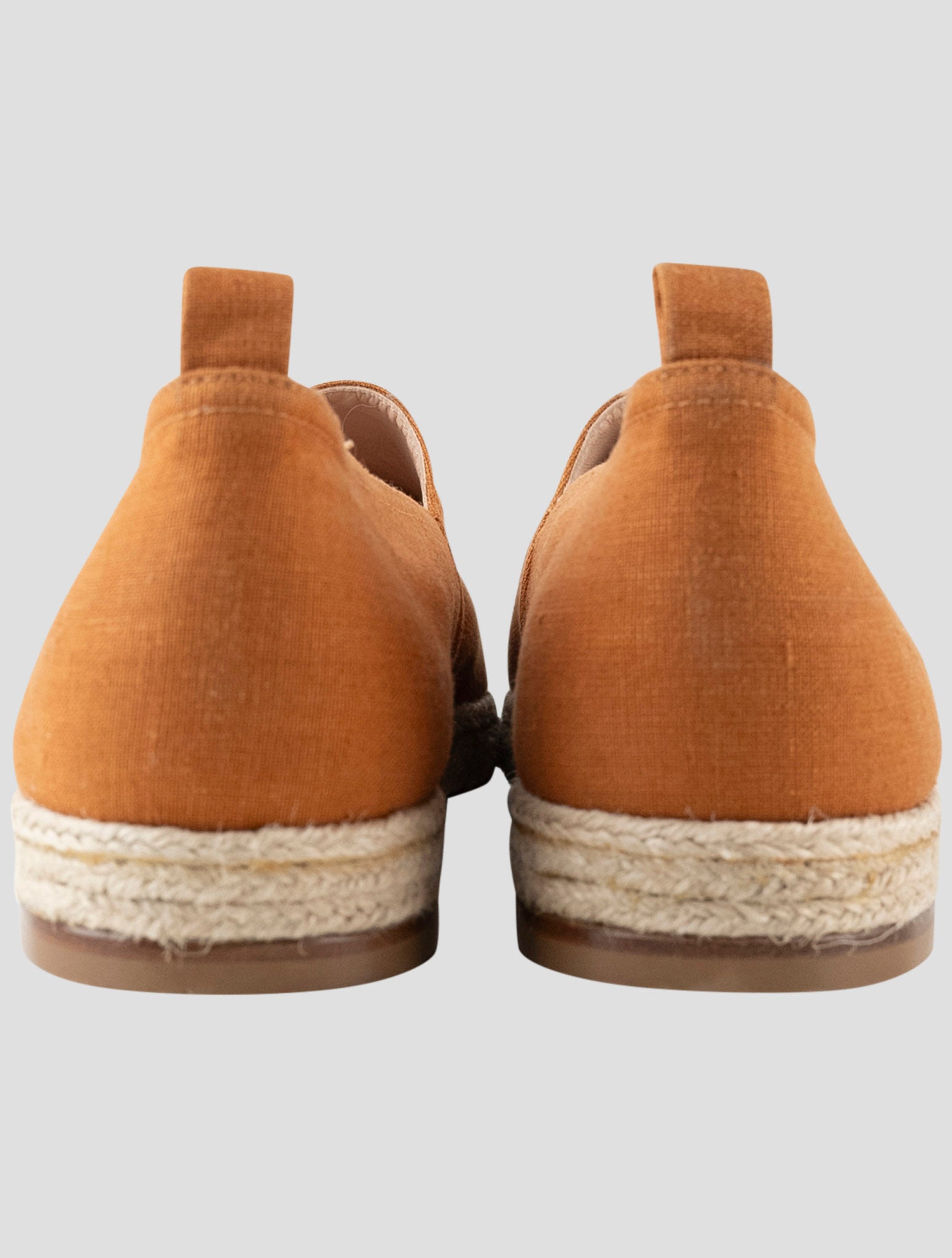 Kiton Brown Linen Espadrillas