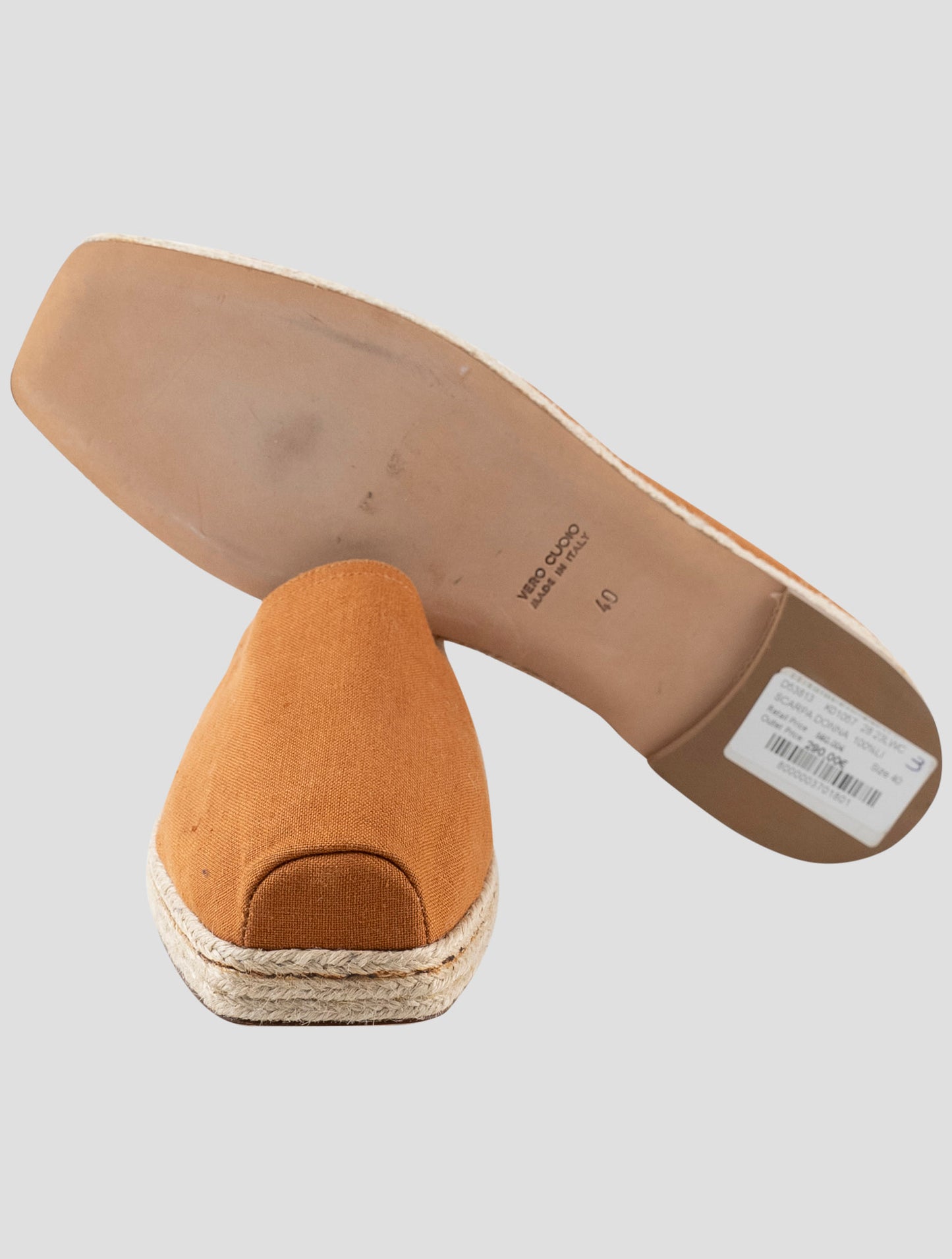 Kiton Brown Linen Espadrillas