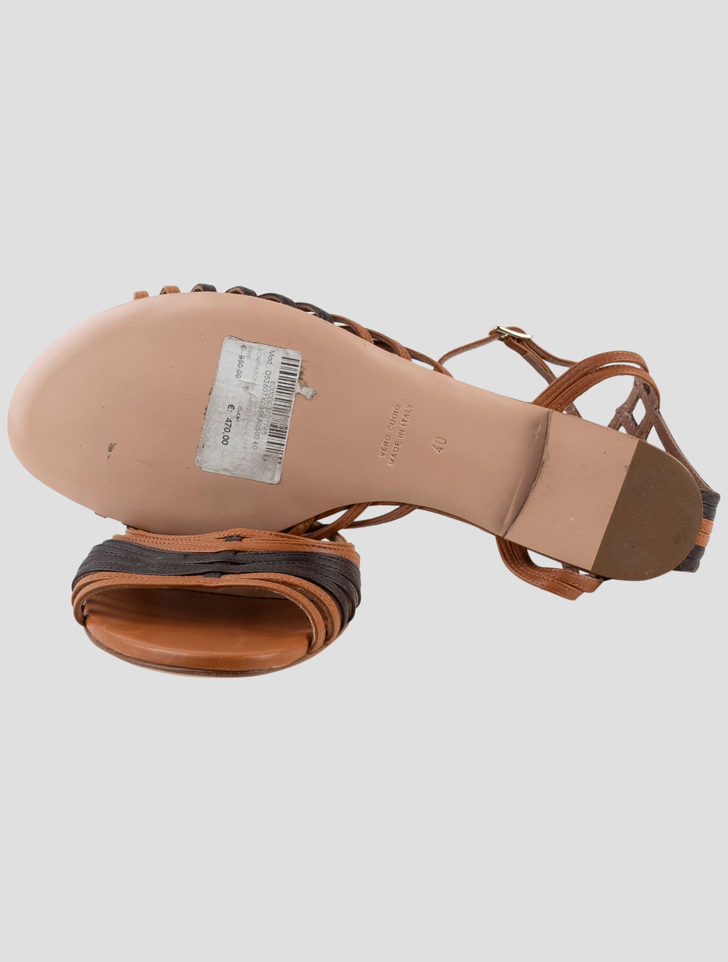 Kiton Brown Leather Slingback