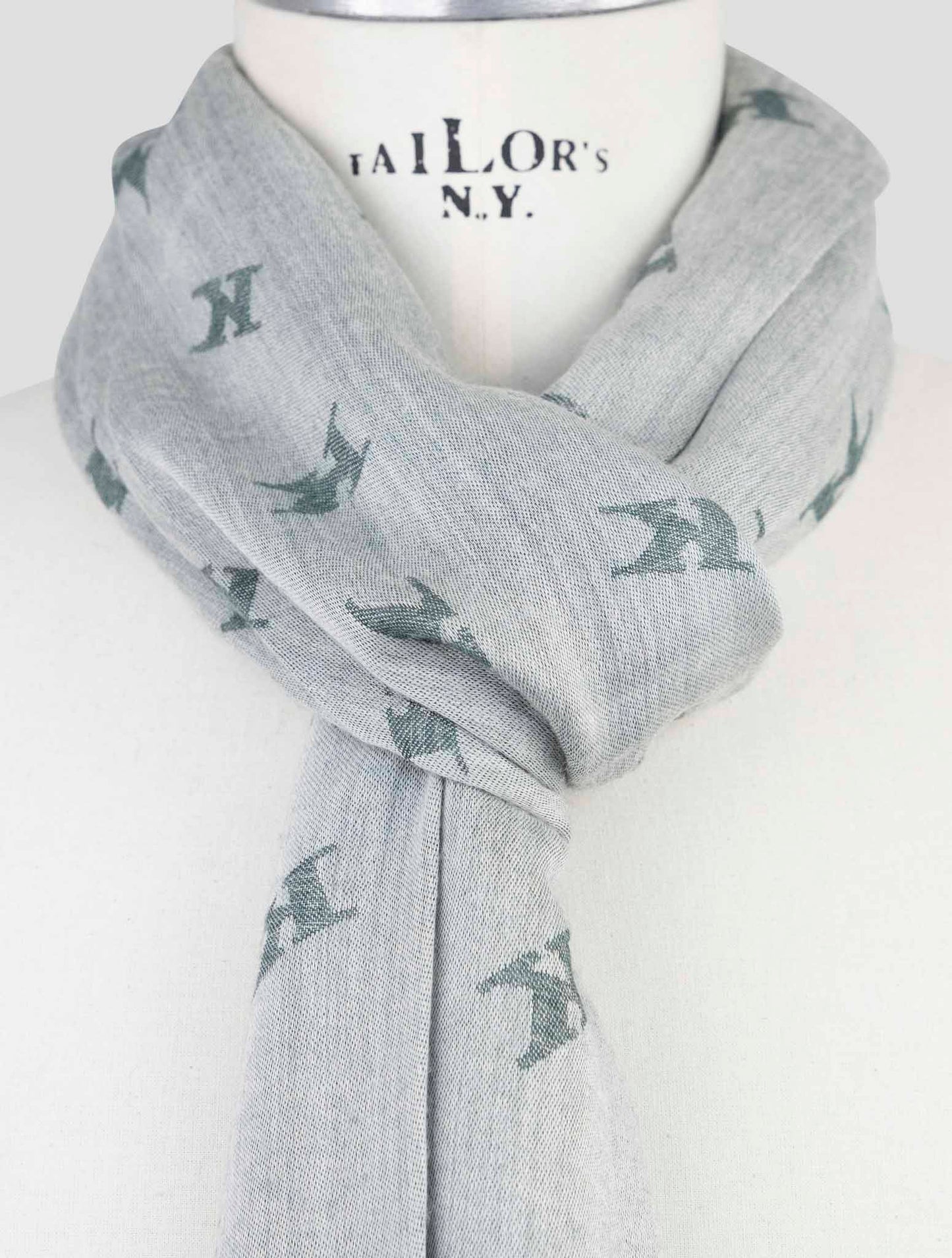 Kiton Green Cashmere Silk Scarf