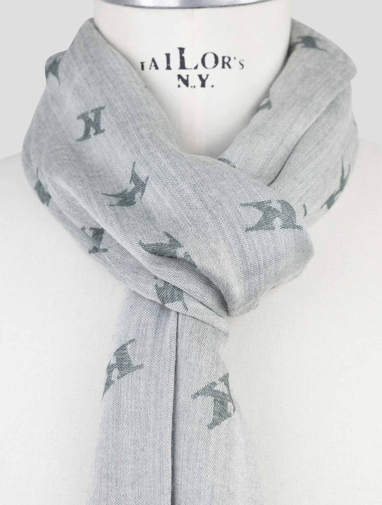 Kiton Green Cashmere Silk Scarf