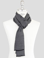 Kiton Gray Wool Silk Scraf