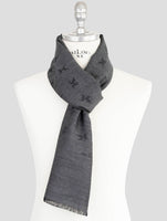 Kiton Gray Wool Silk Scarf