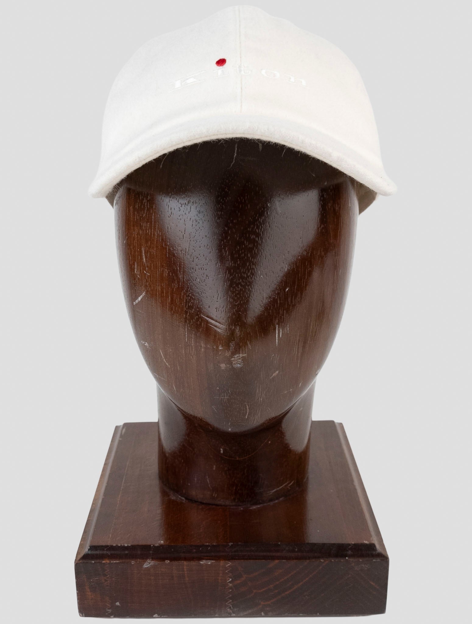 Kiton White Cashmere Baseball Cap