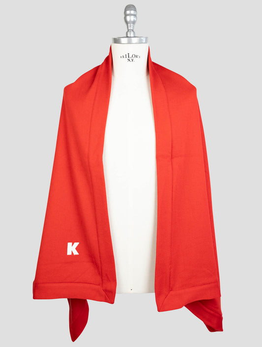 Kiton Red Cashmere Cotton Beach Towels