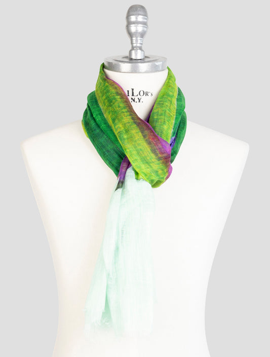 Kiton Multicolor Linen Scarf