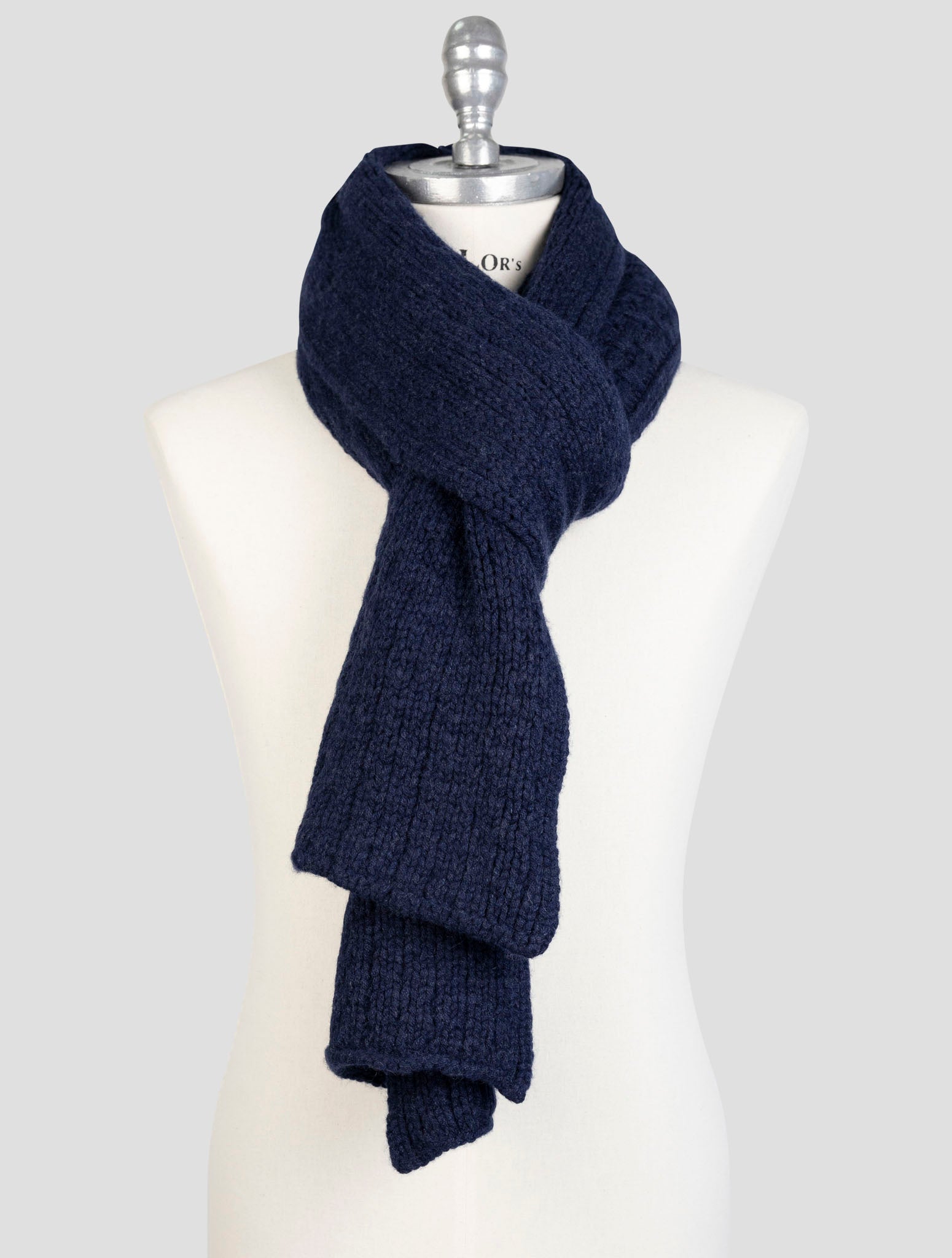 Kiton Blue Cashmere Scarf