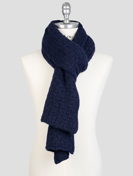 Kiton Blue Cashmere Scarf