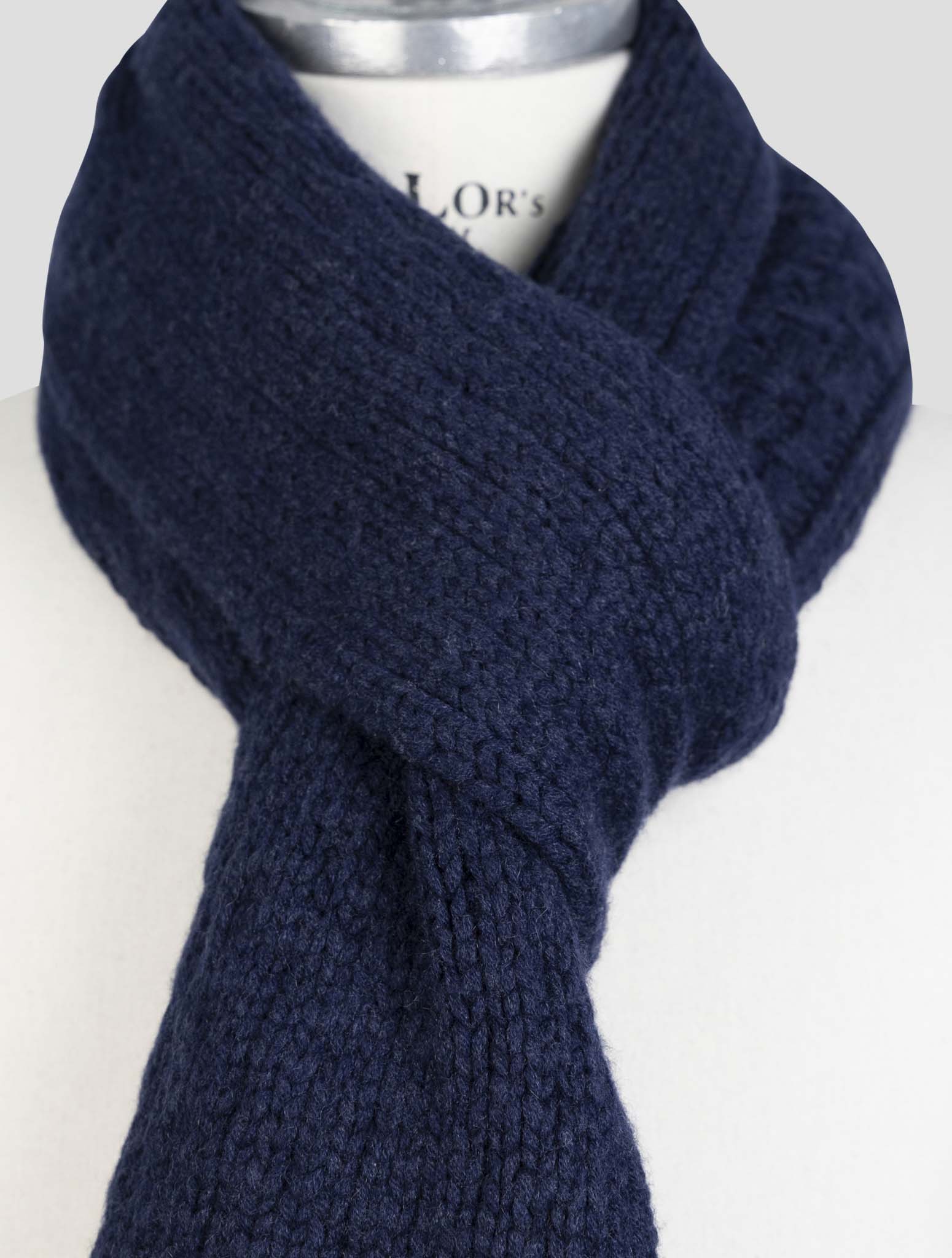 Kiton Blue Cashmere Scarf