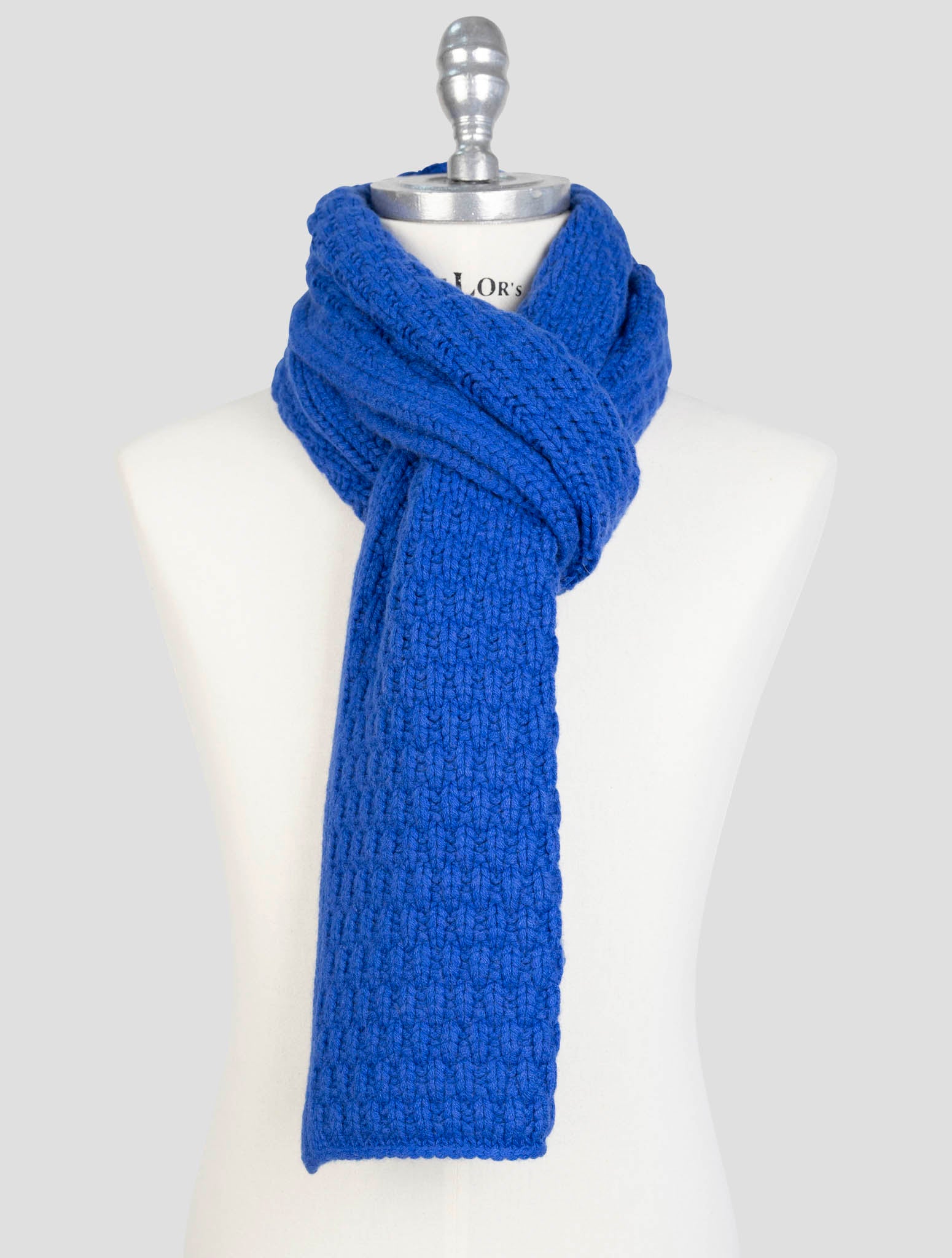 Kiton Blue Cashmere Scarf