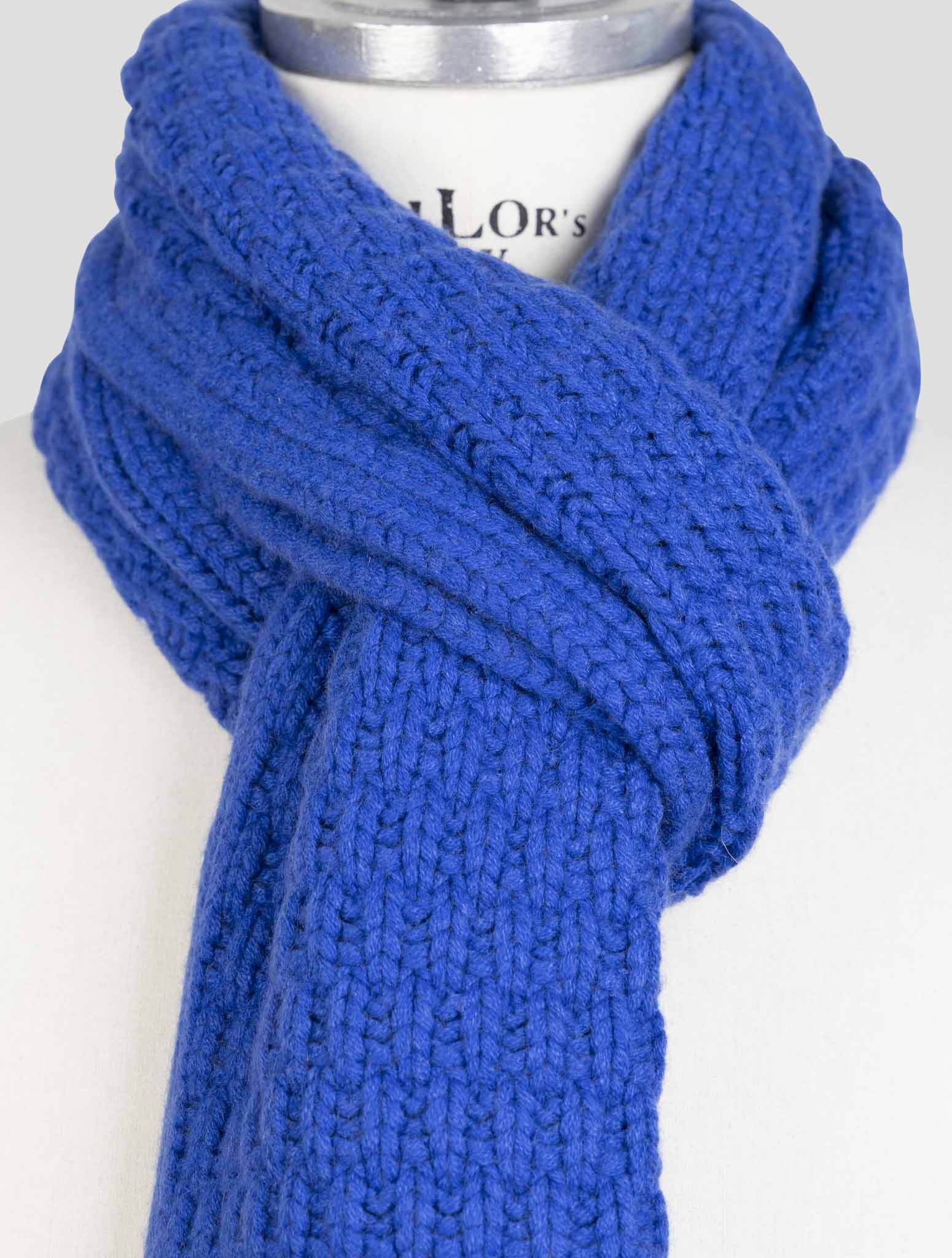 Kiton Blue Cashmere Scarf