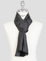 Kiton Gray Wool Silk Scarf