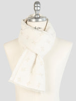 Kiton Beige Wool Cashmere Mink Scarf