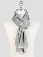 Kiton Gray Wool Silk Scarf