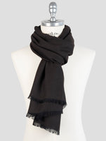Kiton Gray Cashmere Silk Scarf