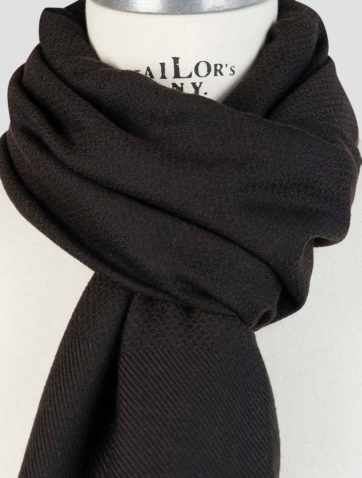 Kiton Gray Cashmere Silk Scarf