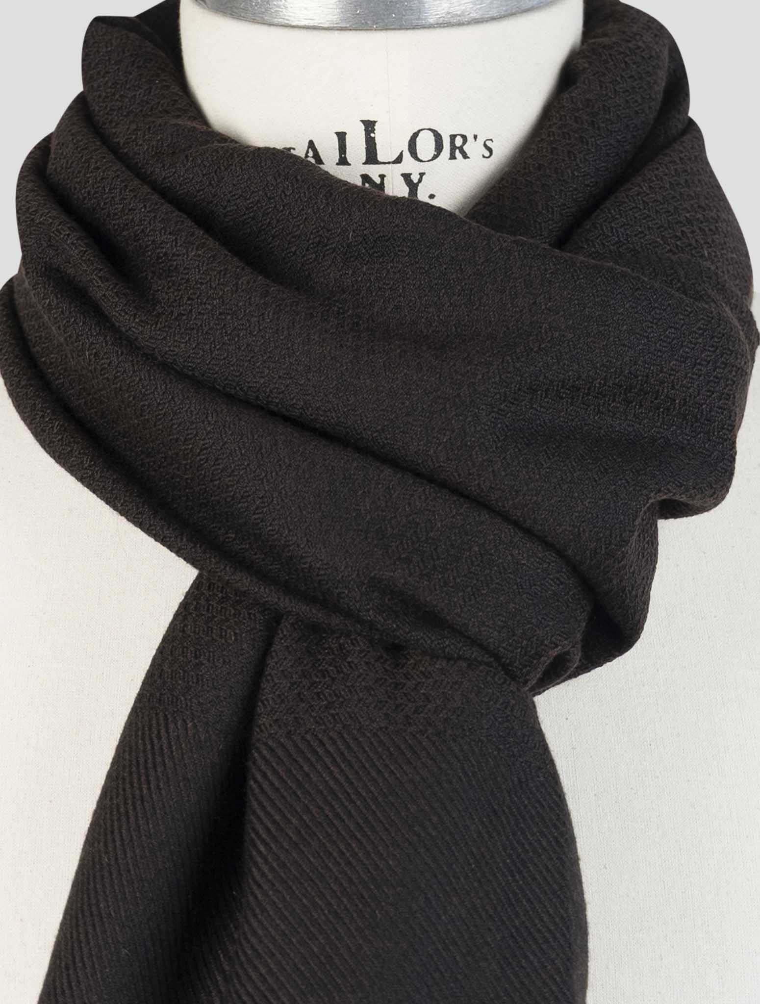 Kiton Gray Cashmere Silk Scarf