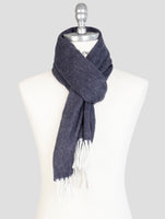 Kiton Blue Cashmere Wool Scarf