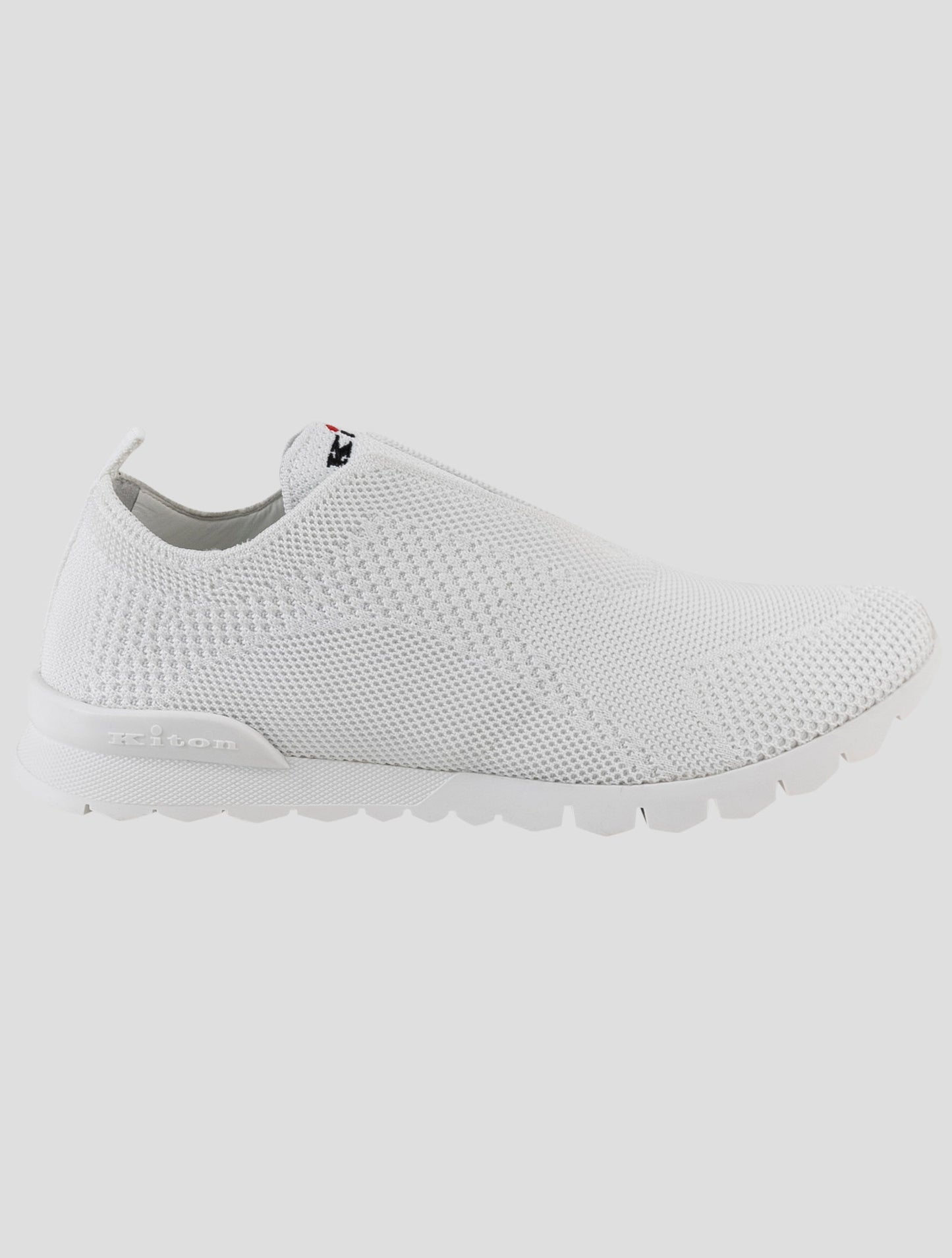 Kiton White Cotton Ea Sneakers