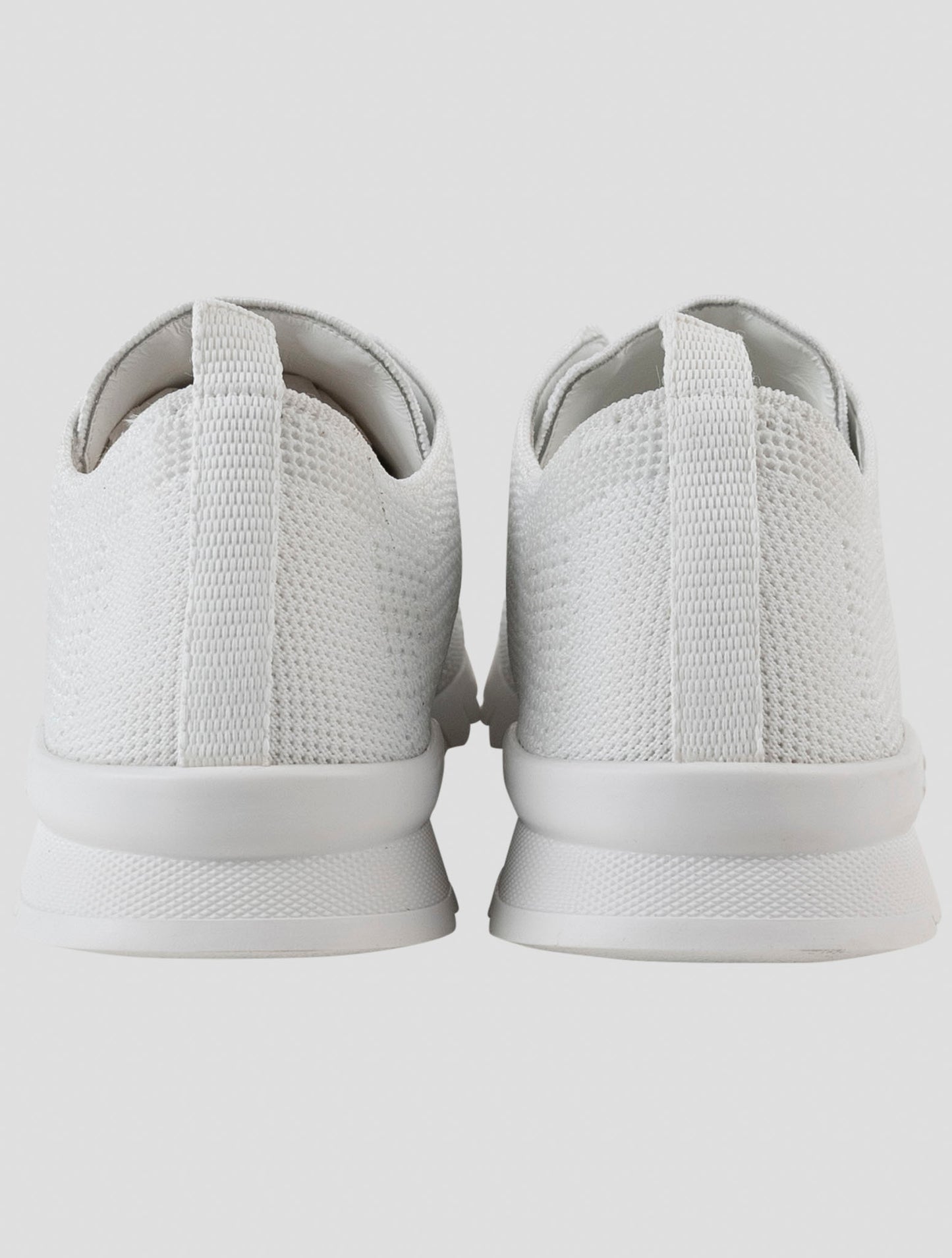 Kiton White Cotton Ea Sneakers