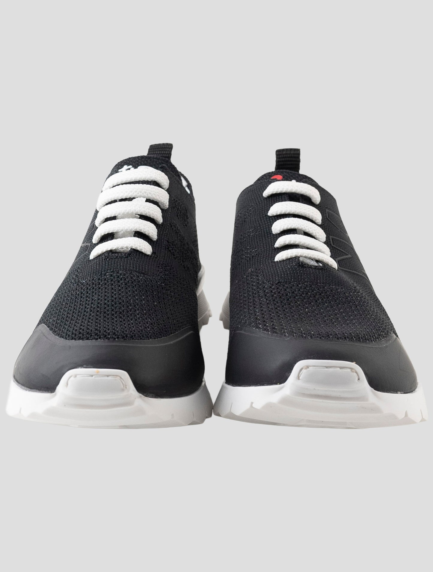 Kiton Black Cotton Ea Sneakers